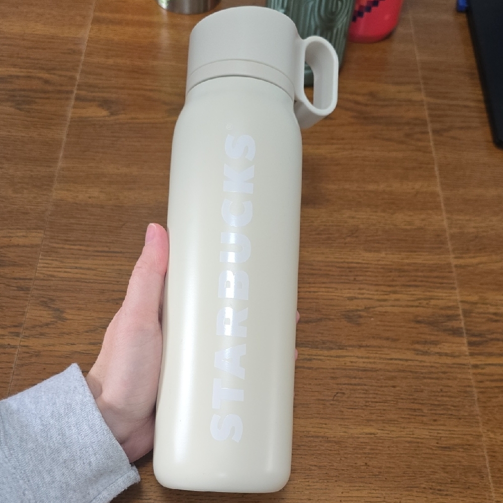 Starbucks Cream Insulated Water Bottle with Handle